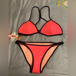 Victoria secrets pink hot pink padded bikini